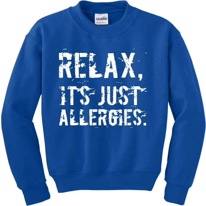 Relax It's Just Allergies Funny Sarcastic Gift Kids Sweatshirt