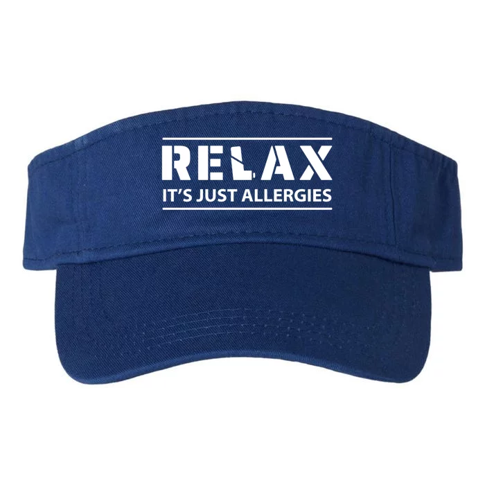 Relax It's Just Allergies Meaningful Gift Valucap Bio-Washed Visor