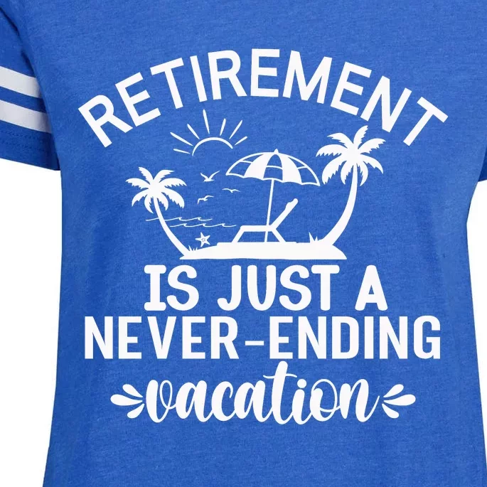 Retirement Is Just ANever Ending Vacation Enza Ladies Jersey Football T-Shirt