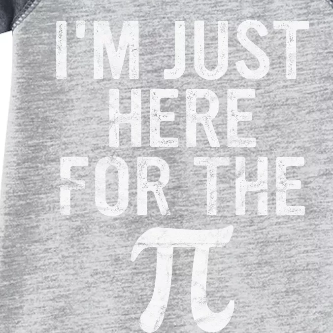 Retro I'm Just Here For The Pi Math Pie Geek Pi Day Infant Baby Jersey Bodysuit