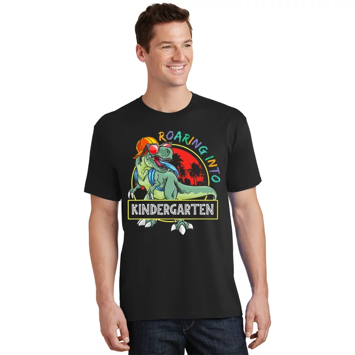 Roaring Into Kindergarten Dinosaur Trex Back To School Gift T-Shirt