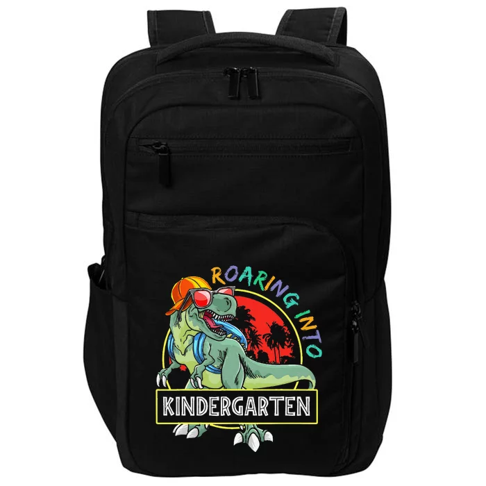 Roaring Into Kindergarten Dinosaur Trex Back To School Gift Impact Tech Backpack