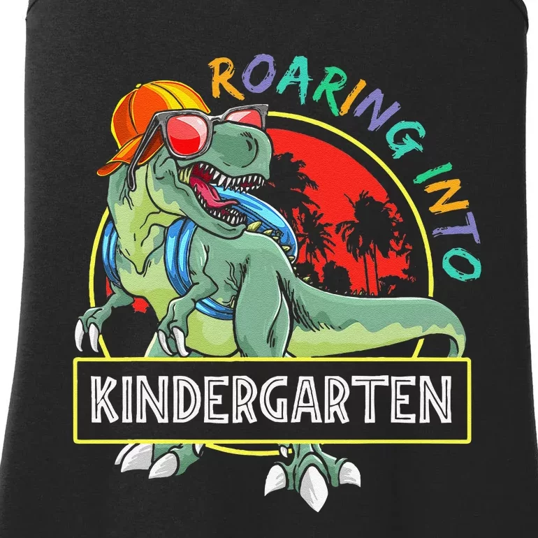 Roaring Into Kindergarten Dinosaur Trex Back To School Gift Ladies Essential Tank