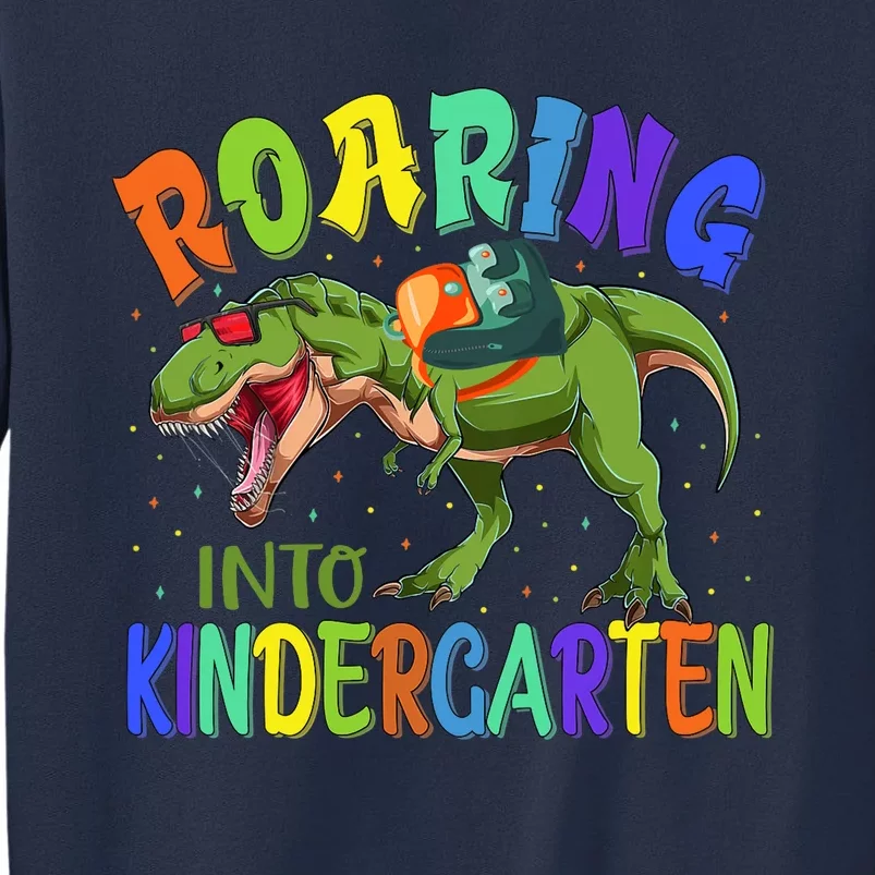 Roaring Into Kindergarten Dinosaur Ready To Crush Boy Sweatshirt