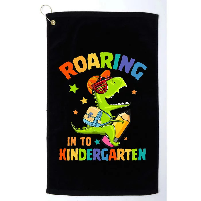 Roaring Into Kindergarten Dinosaur Back To School Platinum Collection Golf Towel