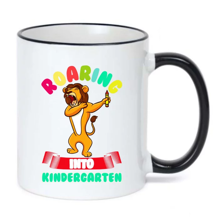 Roaring Into Kindergarten First Day Of School Kindergarten Great Gift Black Color Changing Mug