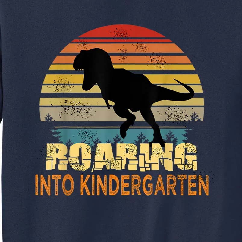 Roaring Into Kindergarten Dinosaur 1st Day Back To School Sweatshirt