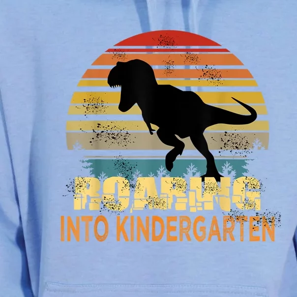 Roaring Into Kindergarten Dinosaur 1st Day Back To School Unisex Surf Hoodie