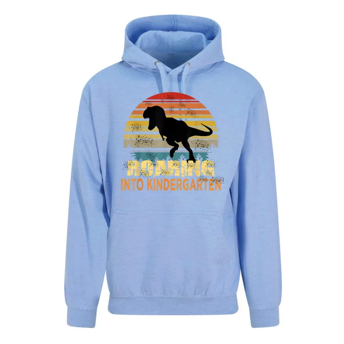 Roaring Into Kindergarten Dinosaur 1st Day Back To School Unisex Surf Hoodie