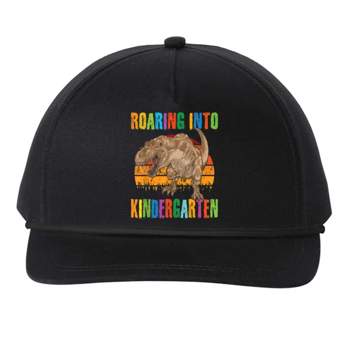 Roaring Into Kindergarten Dinosaur Back To School Boy Girl Snapback Five-Panel Rope Hat