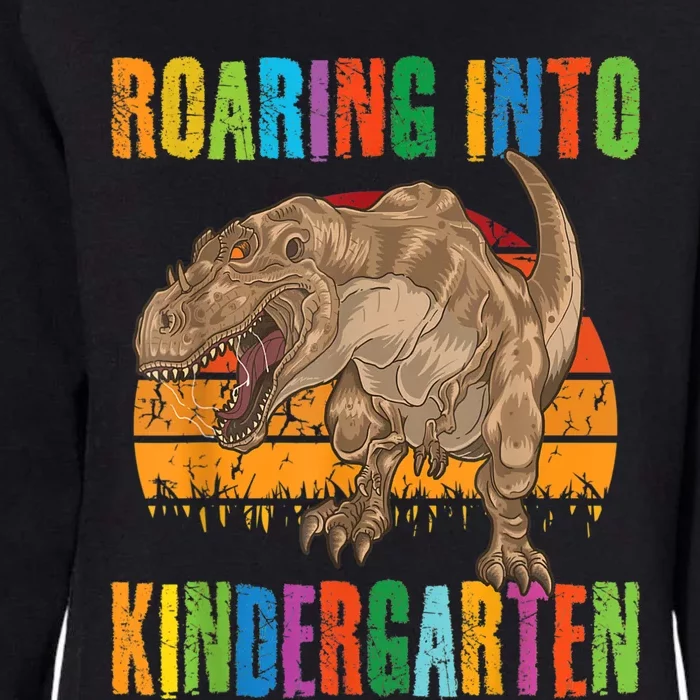 Roaring Into Kindergarten Dinosaur Back To School Boy Girl Womens California Wash Sweatshirt