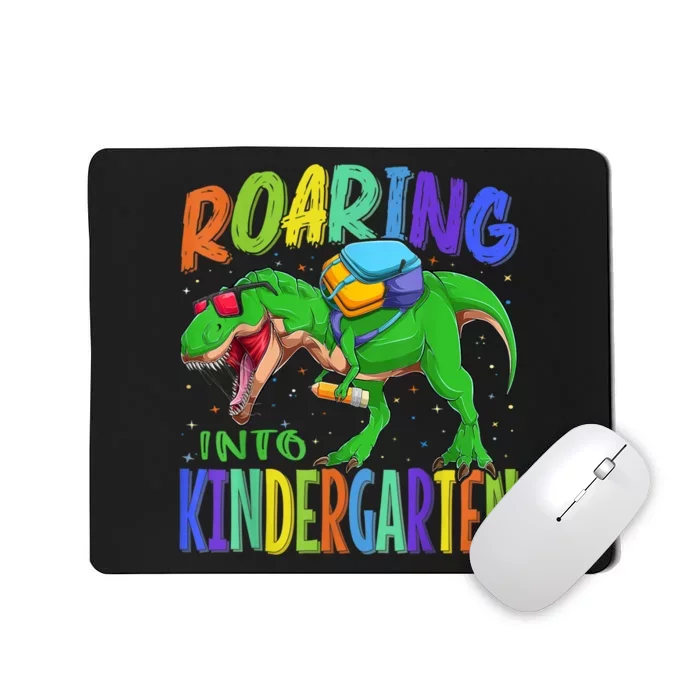 Roaring Into Kindergarten Dinosaur T Rex Back To School Boy Mousepad