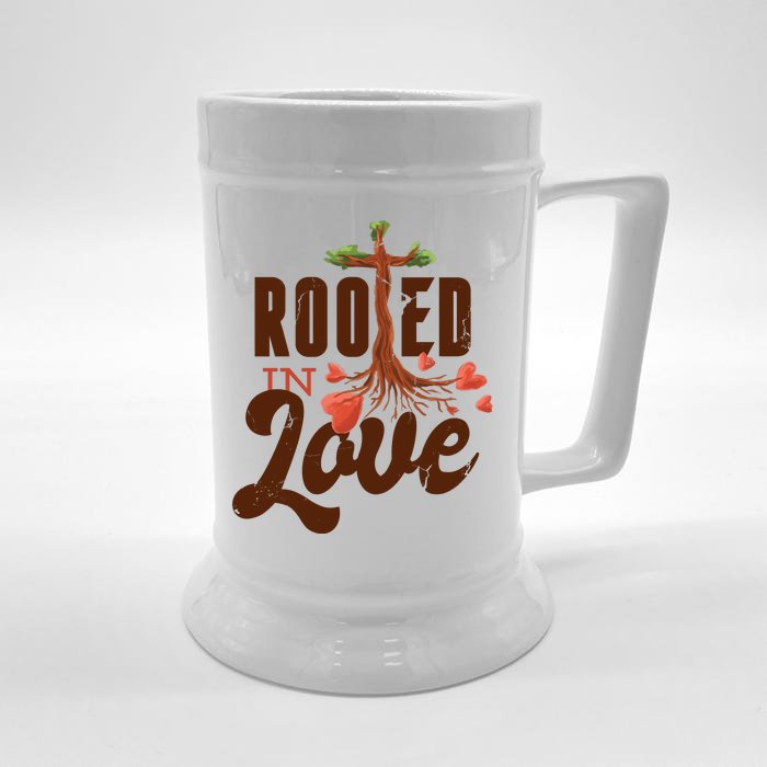 Rooted In Love Jesus Cross Front & Back Beer Stein