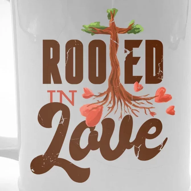 Rooted In Love Jesus Cross Front & Back Beer Stein