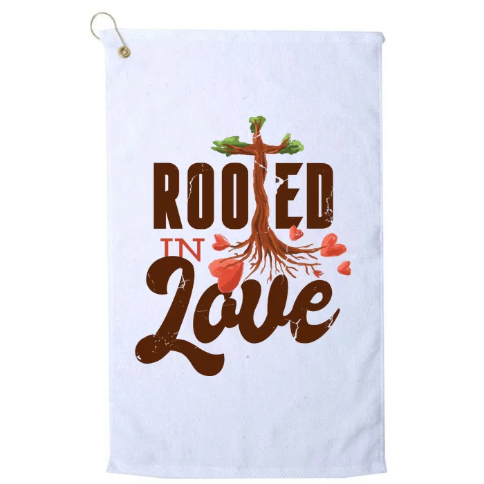 Rooted In Love Jesus Cross Platinum Collection Golf Towel