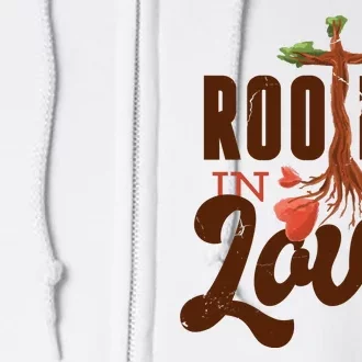 Rooted In Love Jesus Cross Full Zip Hoodie