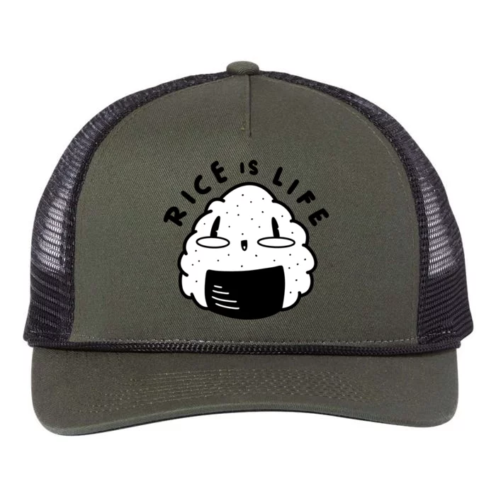 Rice Is Life Cute Sushi Retro Rope Trucker Hat Cap