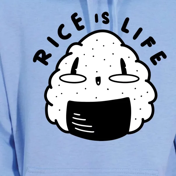 Rice Is Life Cute Sushi Unisex Surf Hoodie