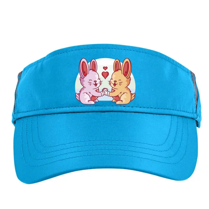 Rabbits In Love Cute Adult Drive Performance Visor