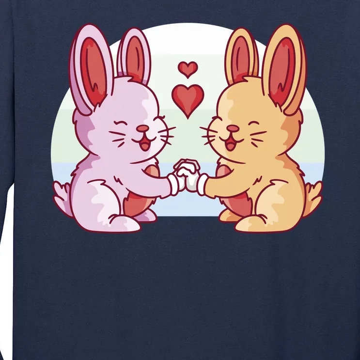 Rabbits In Love Cute Tall Long Sleeve T-Shirt