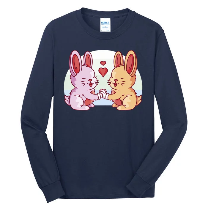 Rabbits In Love Cute Tall Long Sleeve T-Shirt