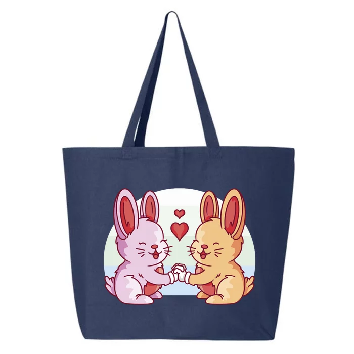 Rabbits In Love Cute 25L Jumbo Tote