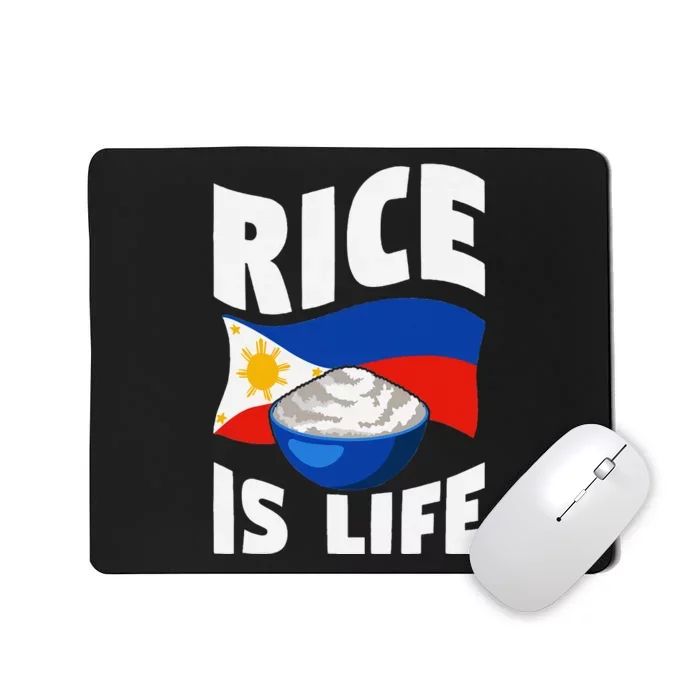 Rice Is Life Philippine Flag Rice Lover Mousepad