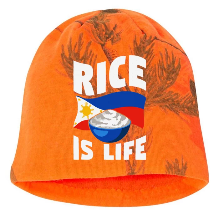 Rice Is Life Philippine Flag Rice Lover Kati - Camo Knit Beanie