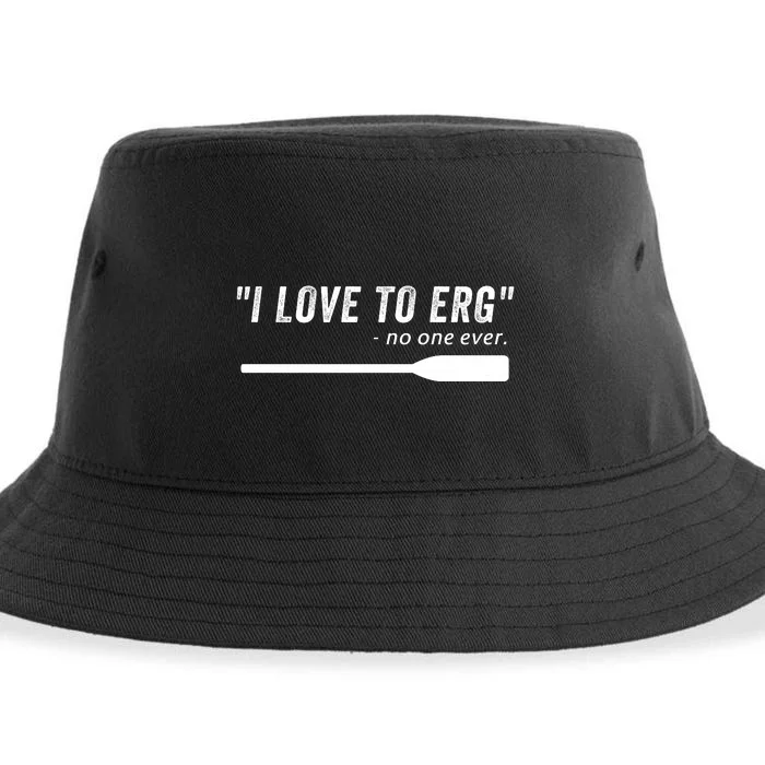 Rowing, | I Love To ERG, For Crew, Funny Rowing Sustainable Bucket Hat