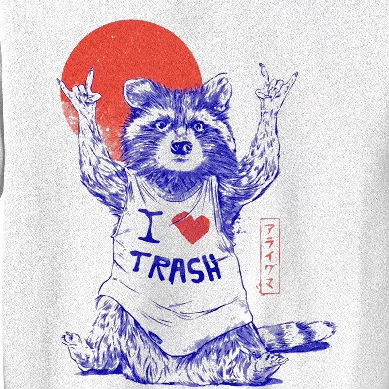 Raccoon I Love Trash Japanese Samurai Garbage Gang Sweatshirt