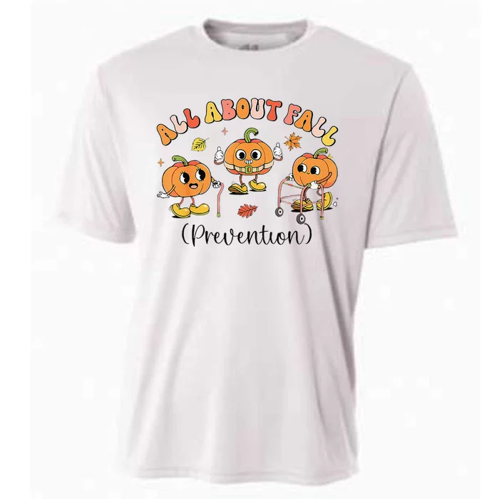 Retro I Love Fall Prevention Fall Occupational Therapy Ot Cooling Performance Crew T-Shirt