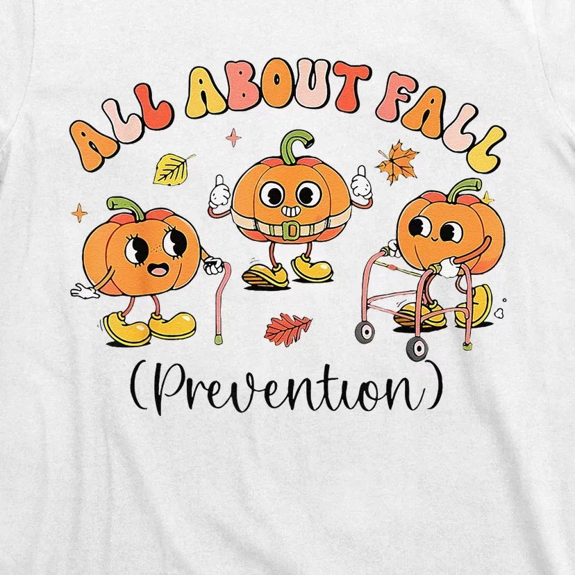 Retro I Love Fall Prevention Fall Occupational Therapy Ot T-Shirt