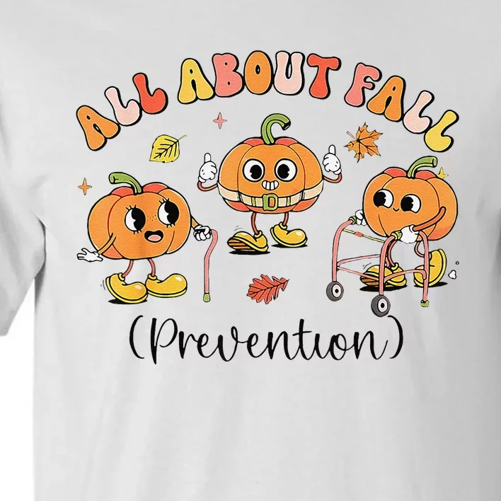 Retro I Love Fall Prevention Fall Occupational Therapy Ot Tall T-Shirt