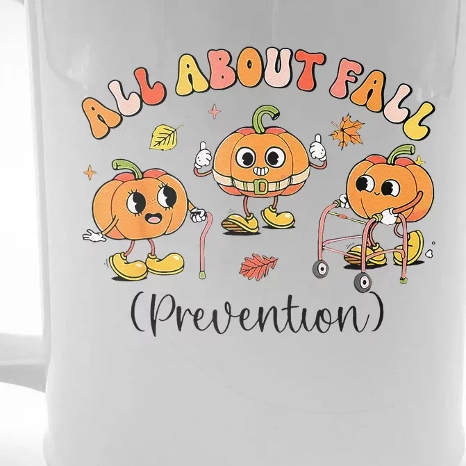 Retro I Love Fall Prevention Fall Occupational Therapy Ot Front & Back Beer Stein