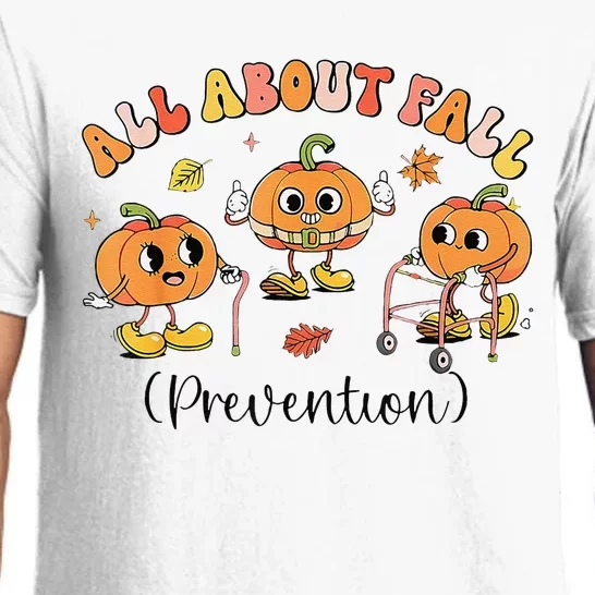 Retro I Love Fall Prevention Fall Occupational Therapy Ot Pajama Set