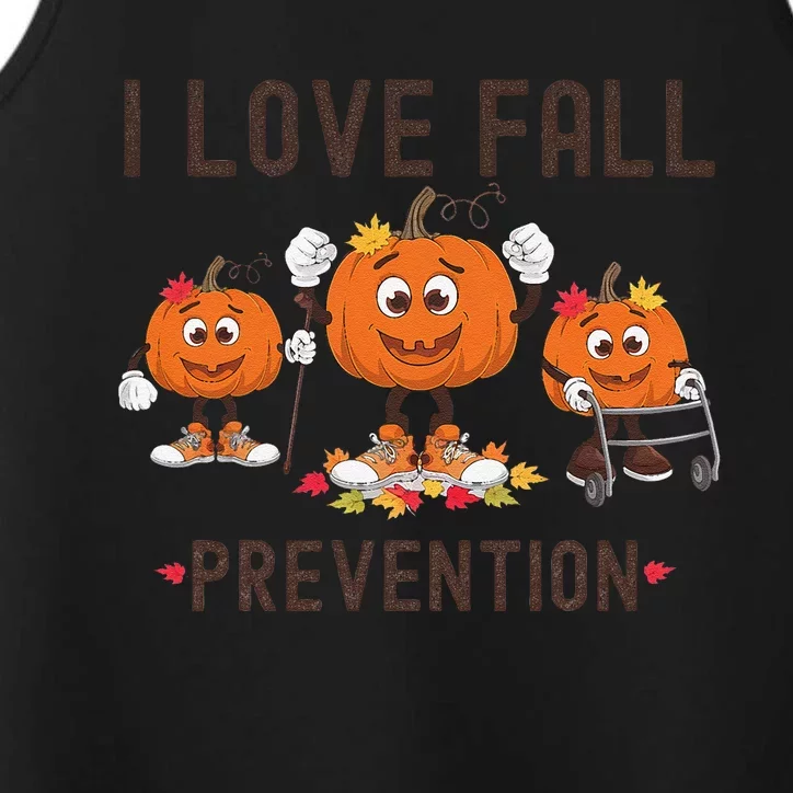 Retro I Love Fall Prevention Fall Occupational Therapy Ot Performance Tank