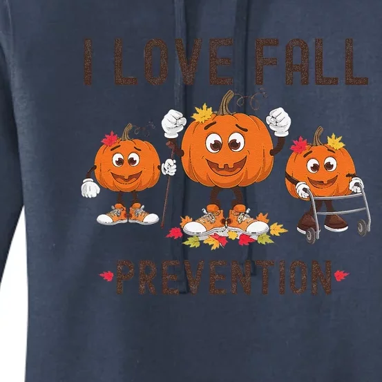 Retro I Love Fall Prevention Fall Occupational Therapy Ot Women's Pullover Hoodie