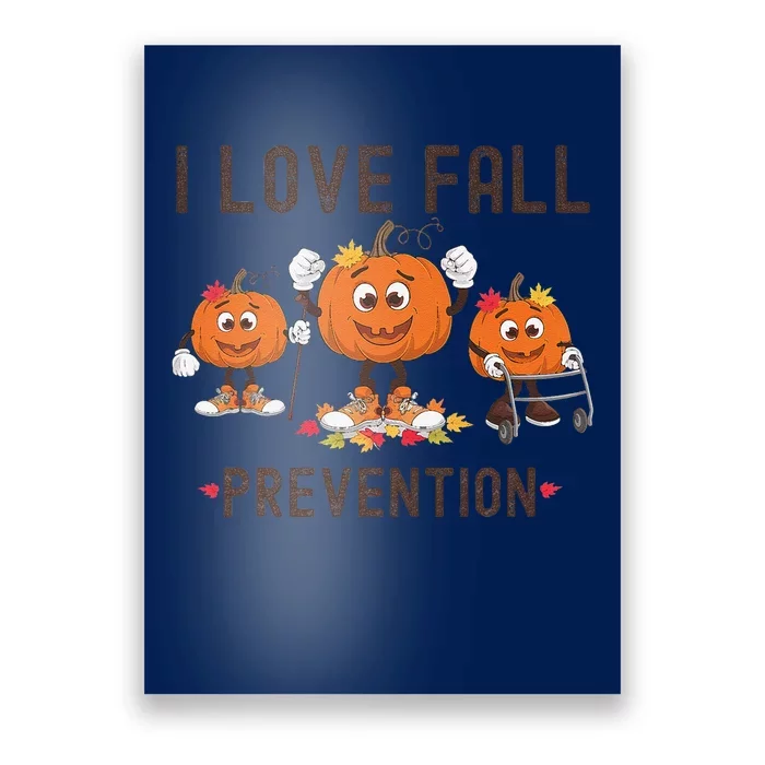 Retro I Love Fall Prevention Fall Occupational Therapy Ot Poster