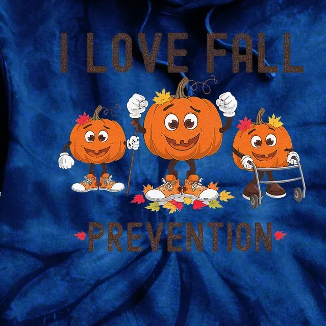 Retro I Love Fall Prevention Fall Occupational Therapy Ot Tie Dye Hoodie