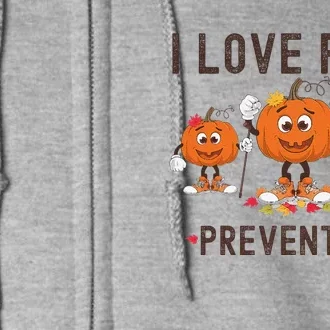 Retro I Love Fall Prevention Fall Occupational Therapy Ot Full Zip Hoodie