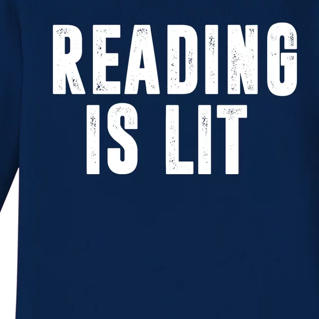 Reading Is Lit Baby Long Sleeve Bodysuit