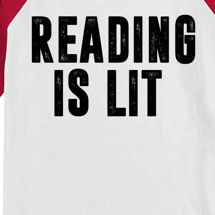 Reading Is Lit Kids Colorblock Raglan Jersey