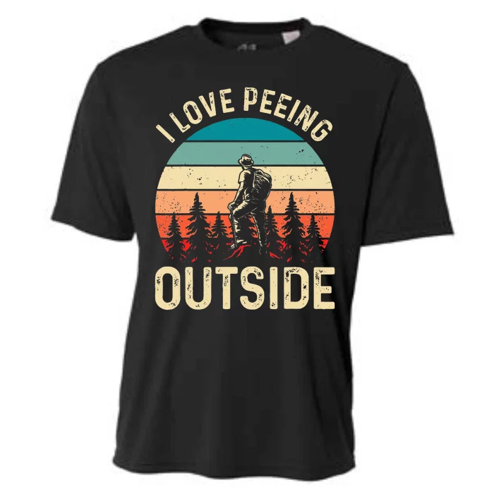 retro I love peeing outside Wilderness Glamping Nature Cooling Performance Crew T-Shirt