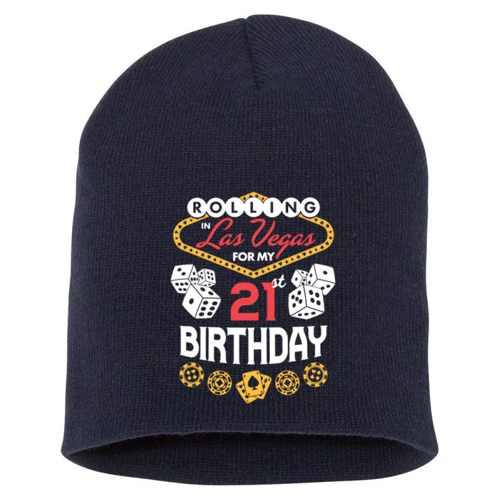 Rolling in Las Vegas for My 21st Birthday Short Acrylic Beanie