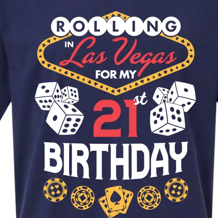 Rolling in Las Vegas for My 21st Birthday Sueded Cloud Jersey T-Shirt