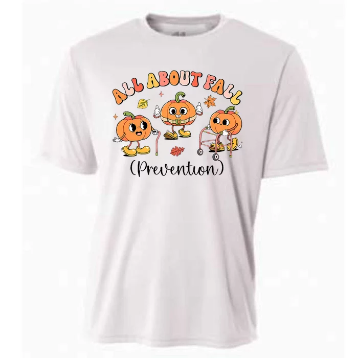 Retro I Love Fall Prevention Fall Occupational Therapy Ot Cooling Performance Crew T-Shirt