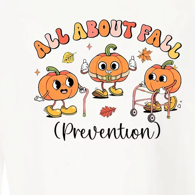 Retro I Love Fall Prevention Fall Occupational Therapy Ot Cropped Pullover Crew