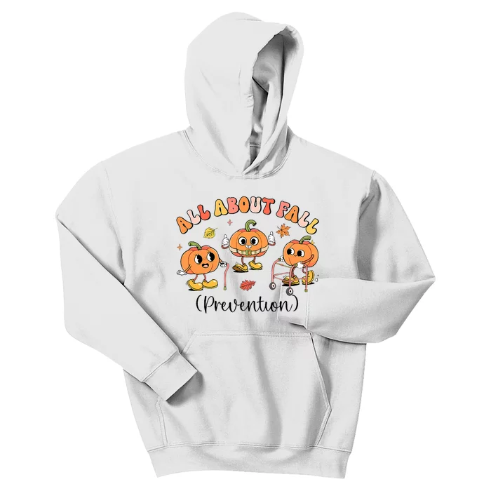 Retro I Love Fall Prevention Fall Occupational Therapy Ot Kids Hoodie