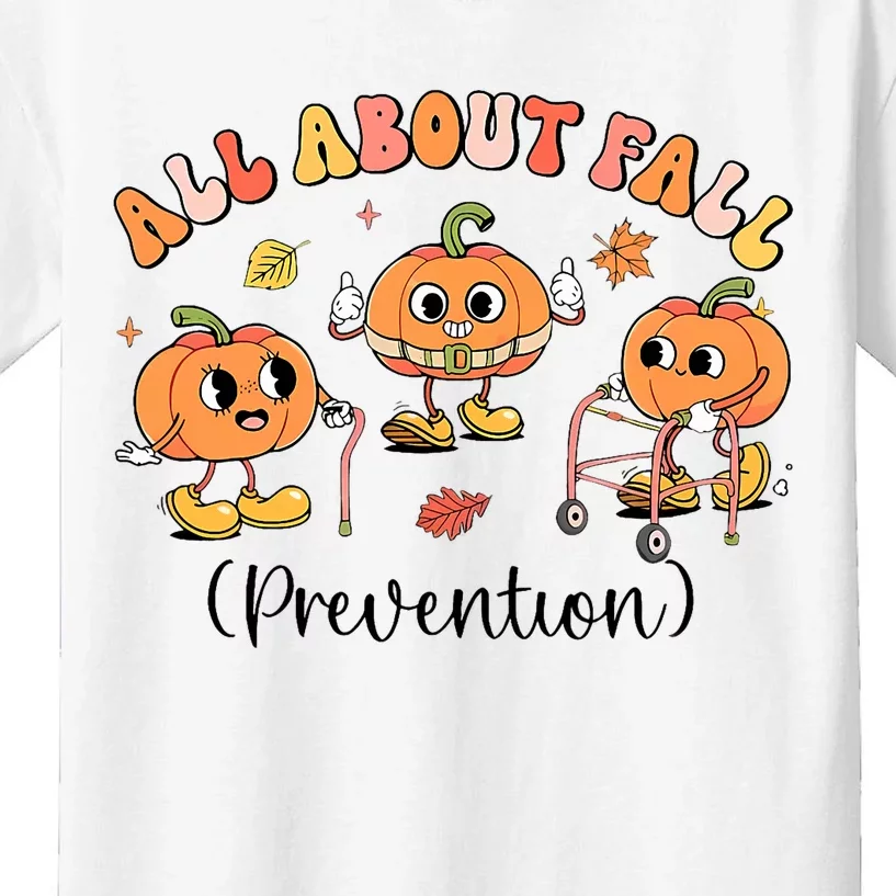 Retro I Love Fall Prevention Fall Occupational Therapy Ot Kids T-Shirt