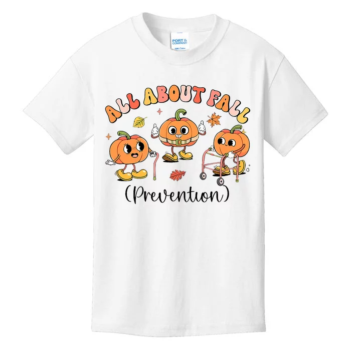 Retro I Love Fall Prevention Fall Occupational Therapy Ot Kids T-Shirt